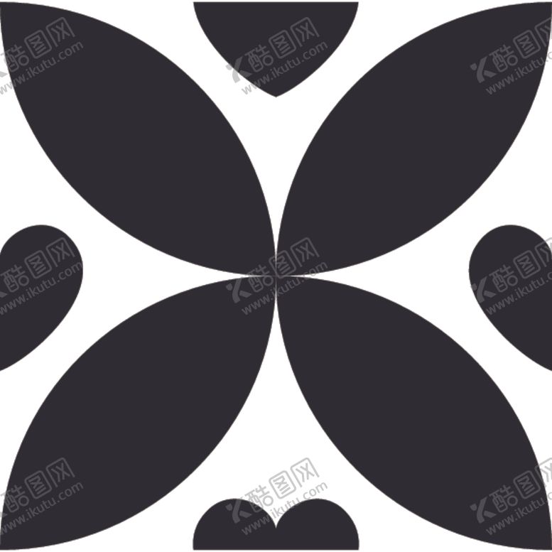 编号：73350110301633365044【酷图网】源文件下载-黑白简约花纹图案设计