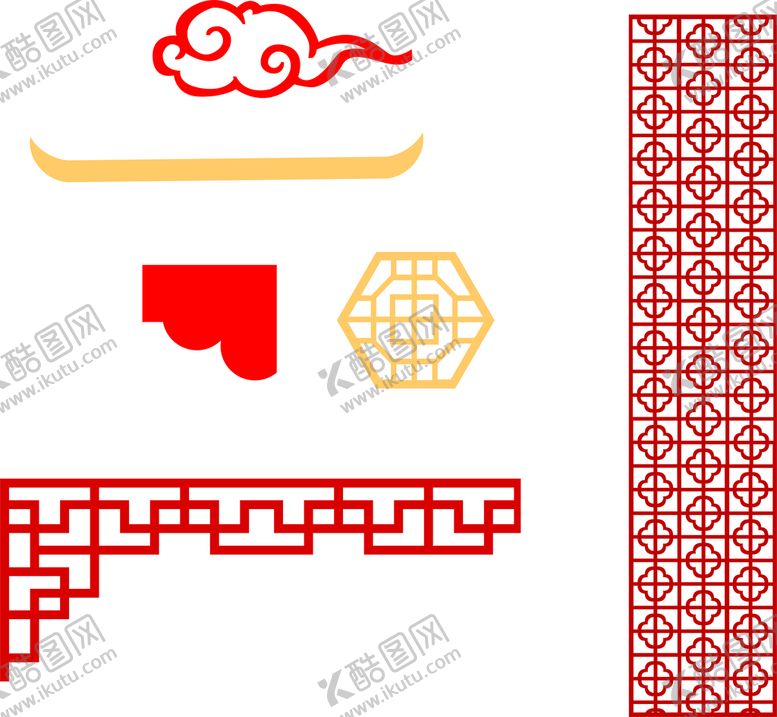 编号：71782902070746059751【酷图网】源文件下载-祥云角花与花格