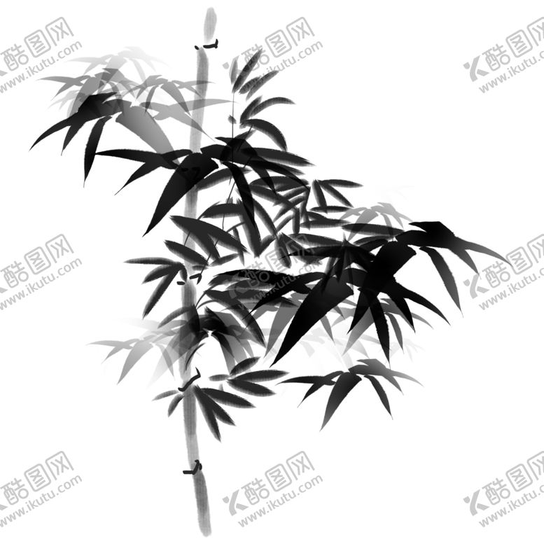 编号：89674610300343505722【酷图网】源文件下载-水墨竹子