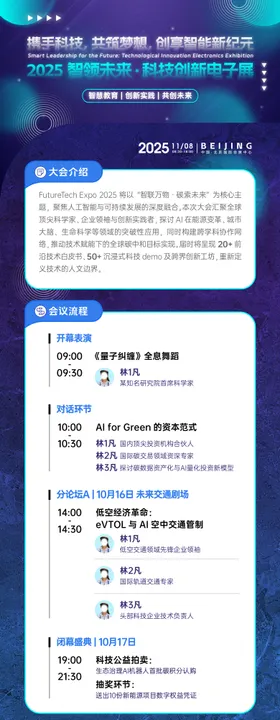 科技论坛议程长图