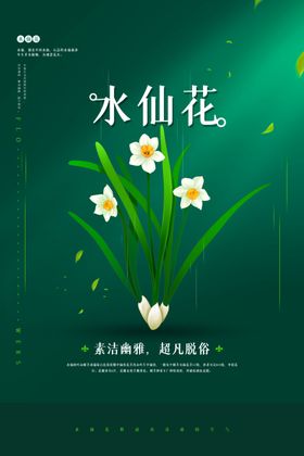 水仙花花朵活动宣传海报素材