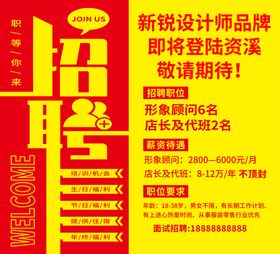 招聘海报岗位设计师美发