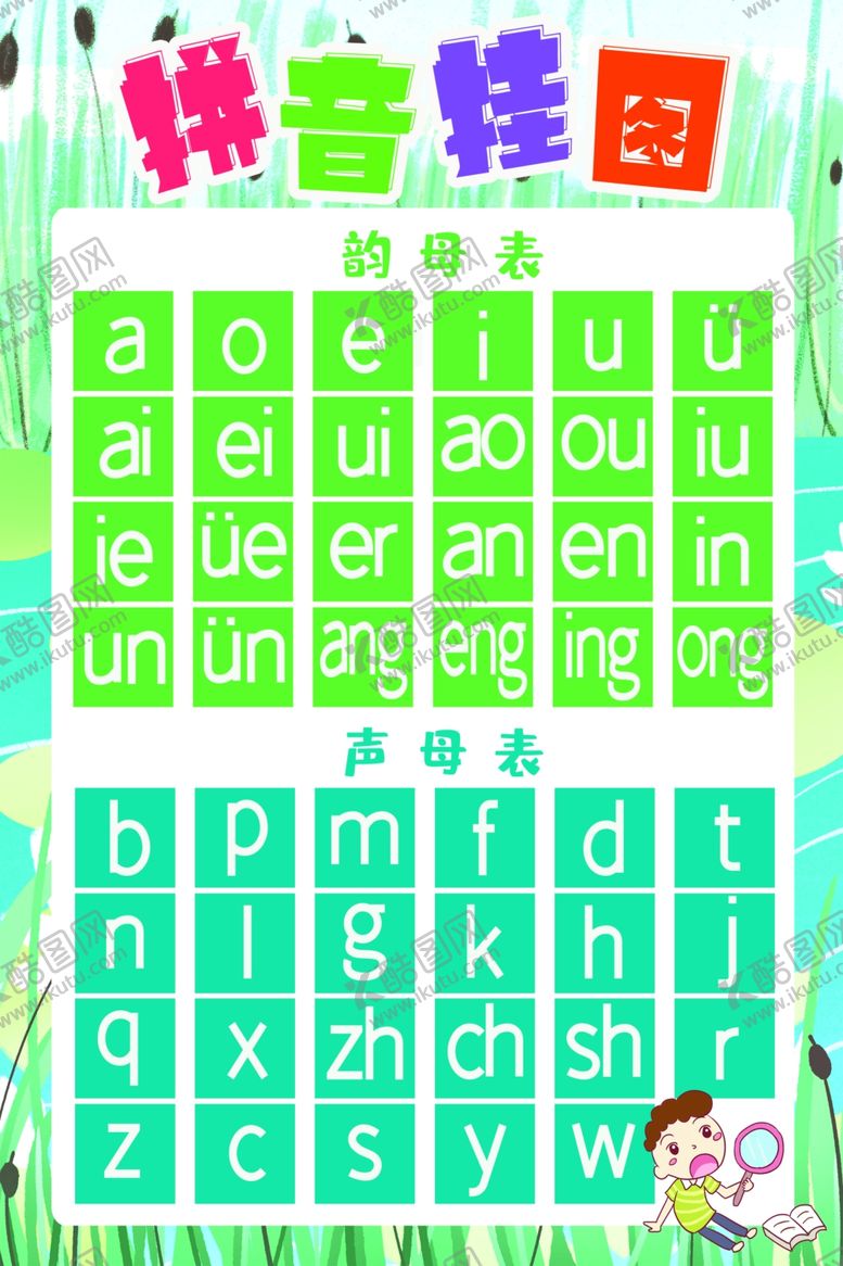 编号：85239307070721566875【酷图网】源文件下载-拼音挂图