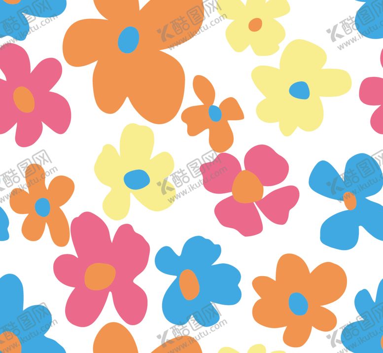 编号：70386704242249099879【酷图网】源文件下载-多彩花卉图案背景