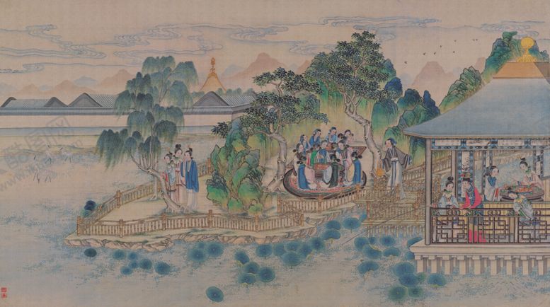 编号：90407205030001161317【酷图网】源文件下载-红楼梦场景精美工笔画