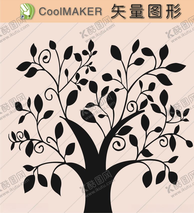 编号：47531310080458516260【酷图网】源文件下载-树木剪影黑白图植物剪影