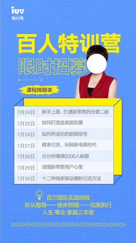 微商人物宣传海报