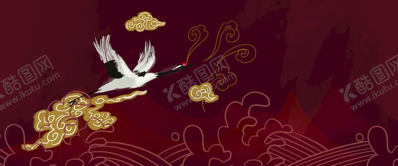编号：98621310010116121876【酷图网】源文件下载-手绘国潮风展板背景