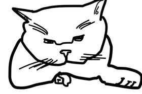 儿童漫画线条水墨画黑白画
