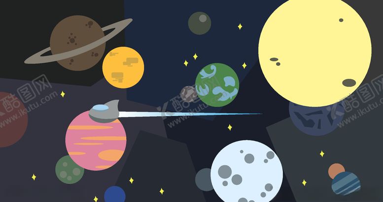 编号：92810309161228503007【酷图网】源文件下载-太空宇宙主题插画
