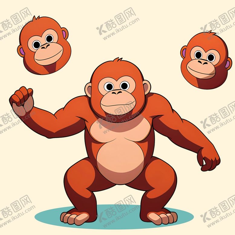 编号：87164201282129258610【酷图网】源文件下载-手绘卡通猩猩