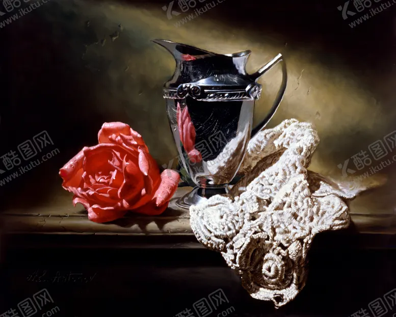 编号：74898601210234436980【酷图网】源文件下载-花卉静物油画