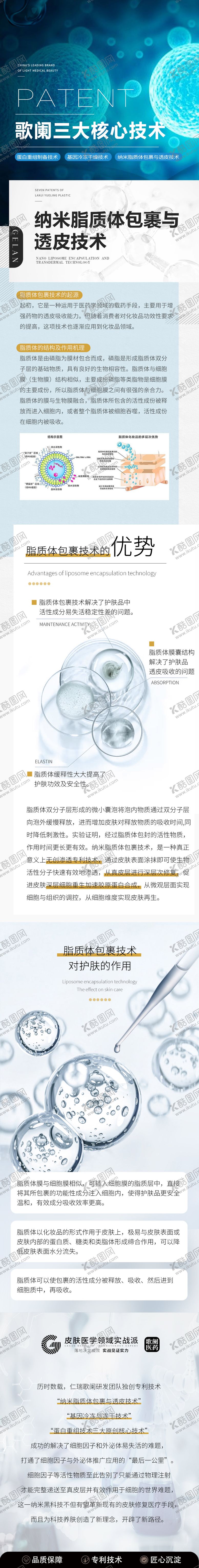 编号：65345211300540372161【酷图网】源文件下载-轻医美核心技术长图