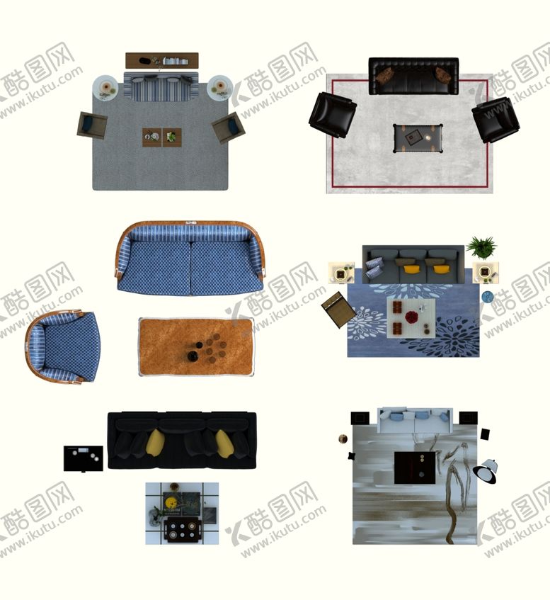 编号：93142510070348102858【酷图网】源文件下载-沙发彩色平面图