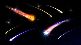 流星彗星特效矢量素材