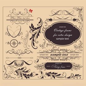 复古装饰花纹设计元素