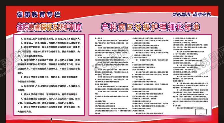 编号：91858009142220436950【酷图网】源文件下载-病区分级管理措施展板