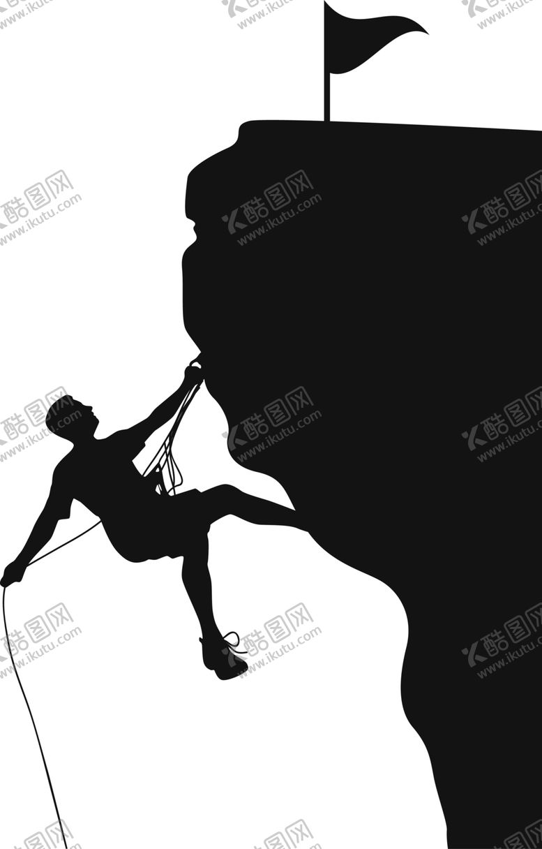 编号：19829805070712425966【酷图网】源文件下载-攀岩剪影企业合成背景素材