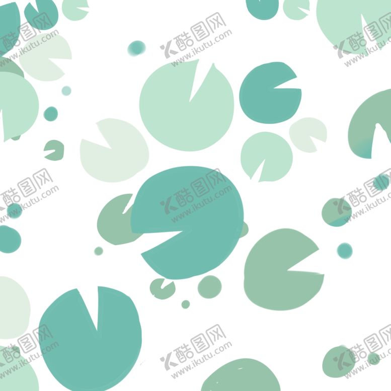 编号：83560710010444308589【酷图网】源文件下载-小清新手绘荷叶背景底纹