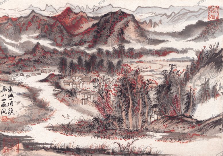 编号：47258407081414299079【酷图网】源文件下载-水墨山水国画风景