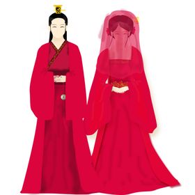 中外婚礼元素古装中式结婚婚礼