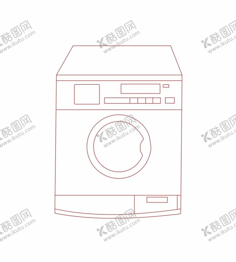 编号：83970902112242476460【酷图网】源文件下载-洗衣机线稿