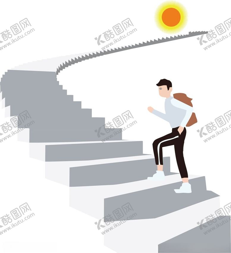 编号：93228102070108028606【酷图网】源文件下载-学生爬楼梯