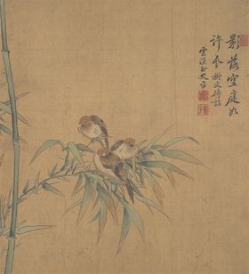 清代恽寿平花草绘画