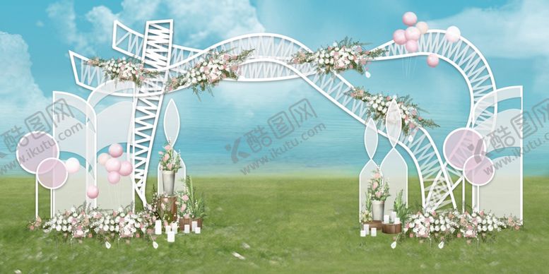 编号：50313605080309403062【酷图网】源文件下载-森系婚礼简约风