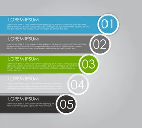 信息图表版式设计3d立体商务数字标签