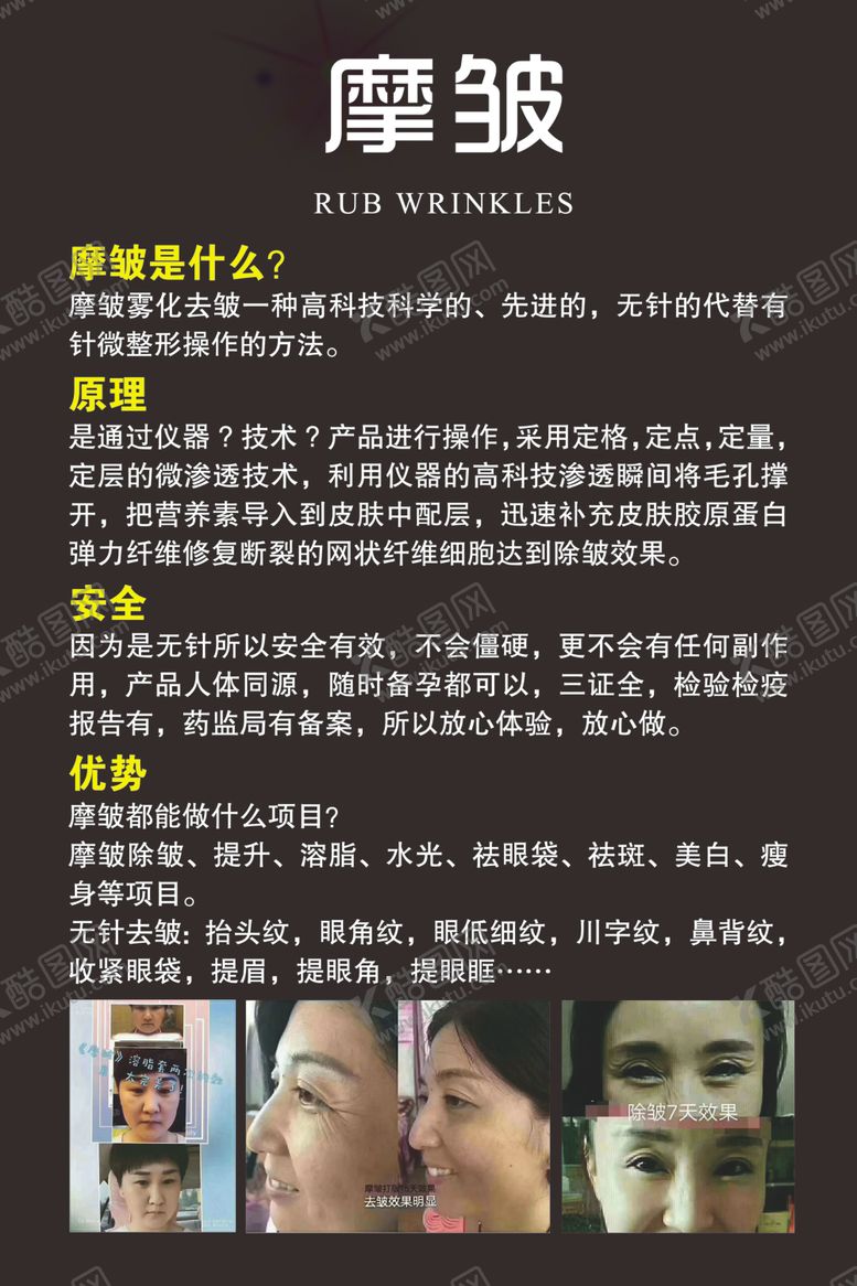 编号：54116005062136429338【酷图网】源文件下载-摩皱美容展板