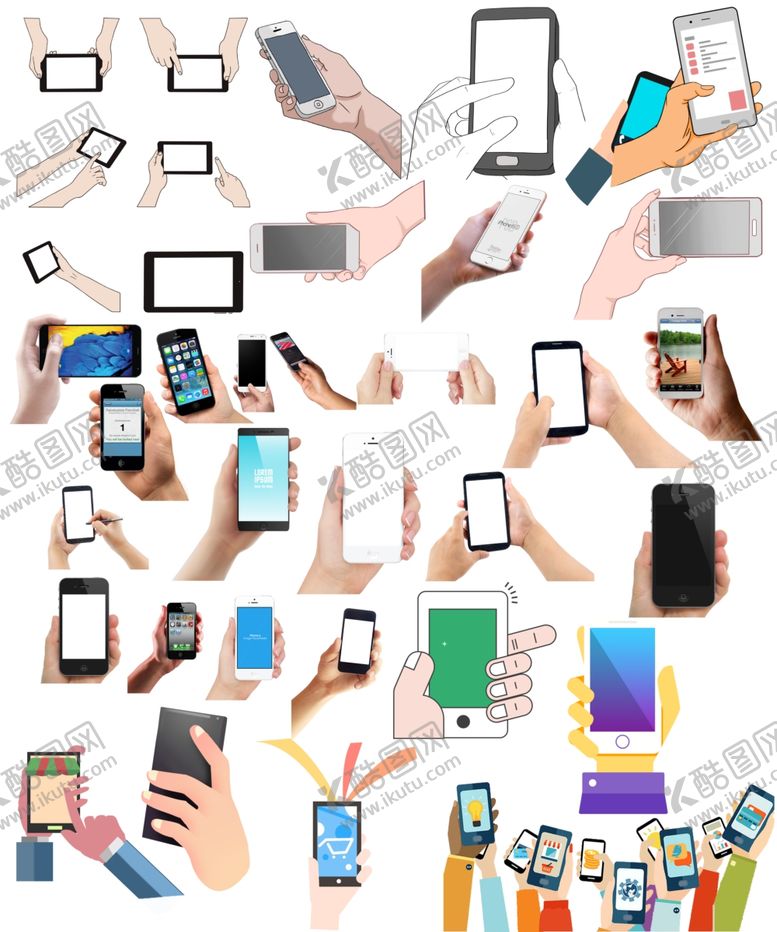 编号：63112809182331565224【酷图网】源文件下载-手拿手机