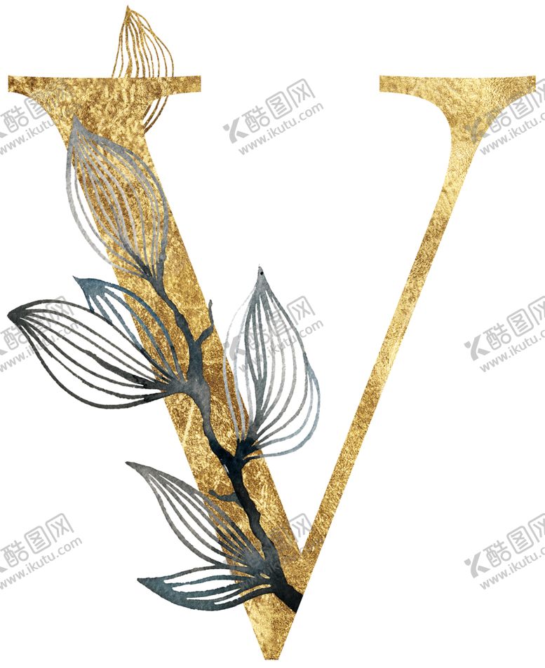 编号：44175309281950027275【酷图网】源文件下载-金色花纹字母