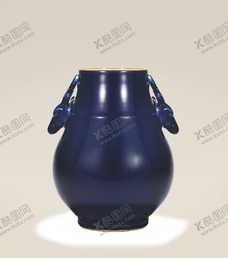 编号：63886205150114017168【酷图网】源文件下载-蓝釉鹿首尊