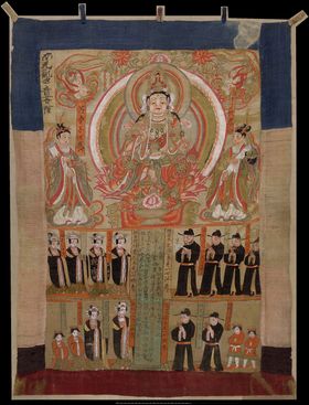 敦煌风格绘画图案传说人物古代装饰考古