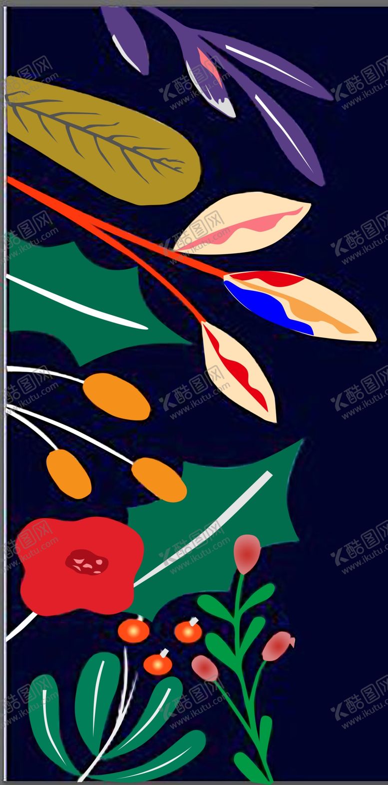 编号：63373510260005266706【酷图网】源文件下载-手绘花草装饰