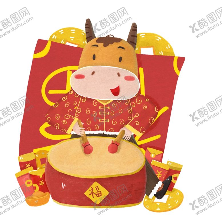 编号：77362410251954251777【酷图网】源文件下载-牛年贺岁