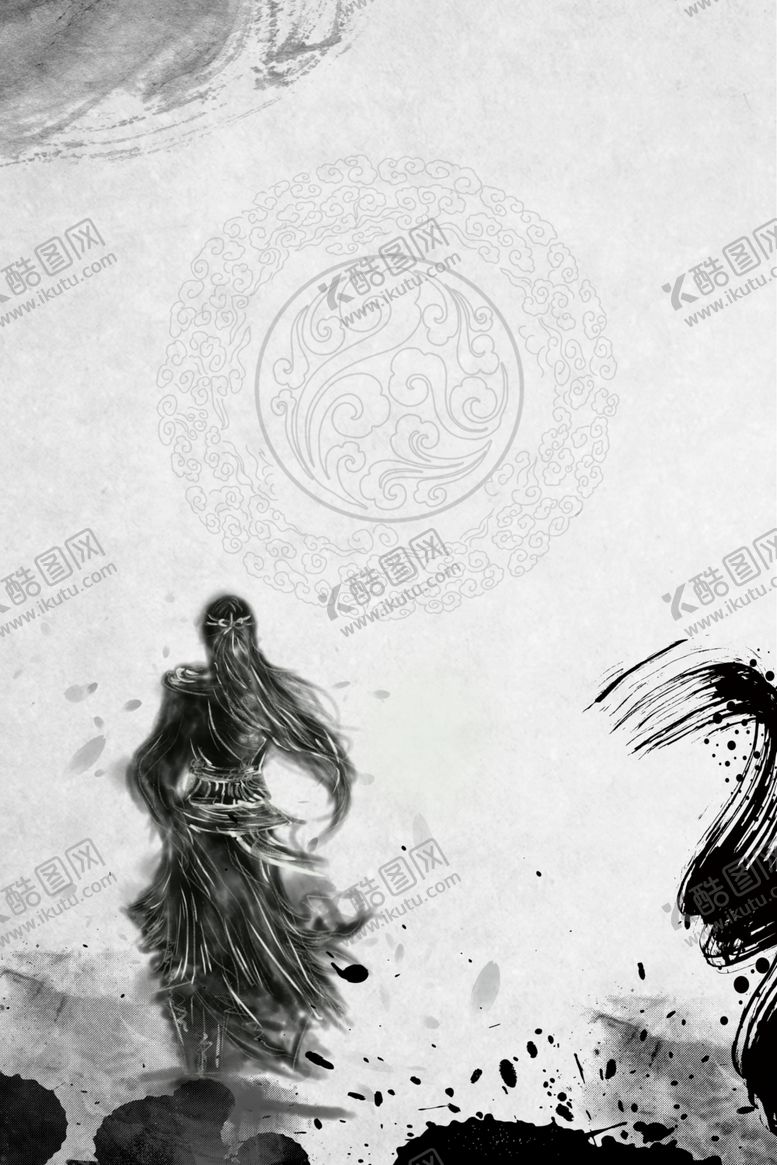 编号：52549409211733095651【酷图网】源文件下载-水墨素材毛笔画素材墨迹素材