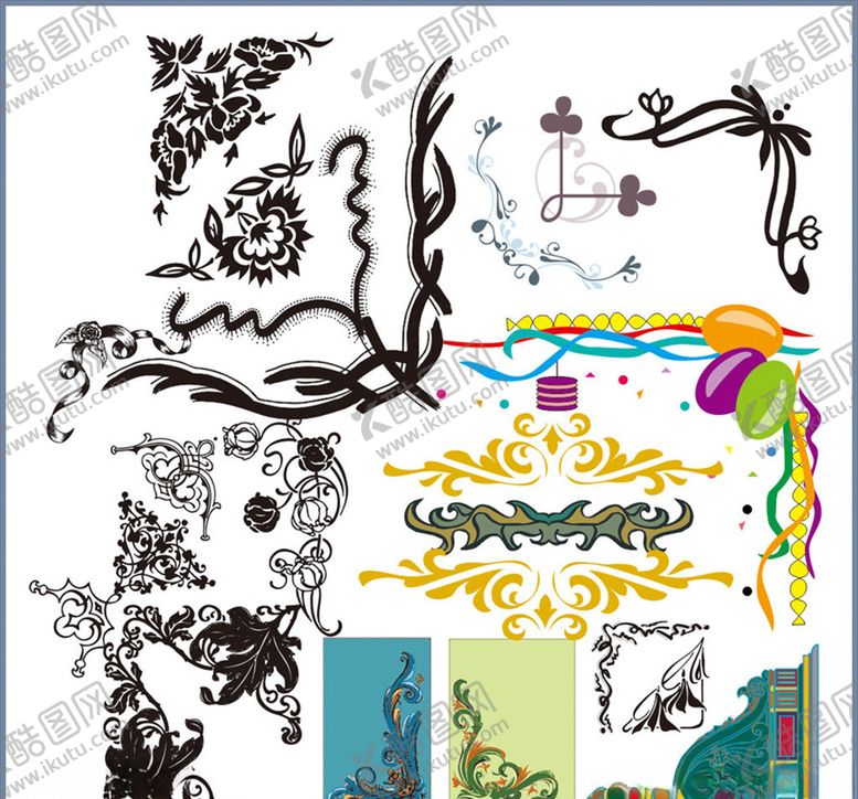 编号：34805109241414531166【酷图网】源文件下载-花纹花边边框角花