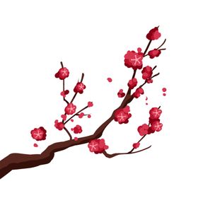 梅花树枝元素