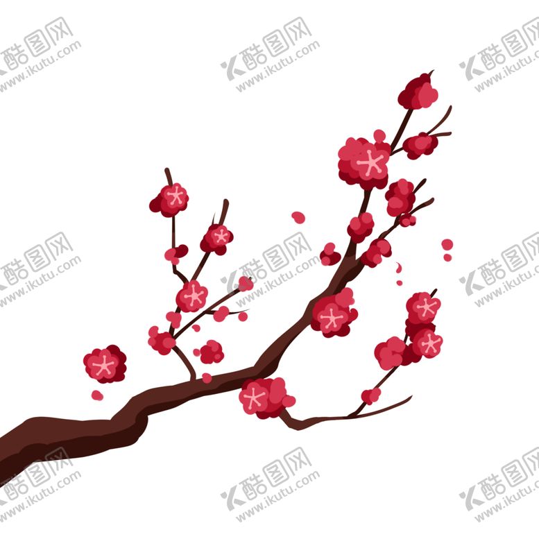 编号：96055105141907429157【酷图网】源文件下载-梅花树枝元素