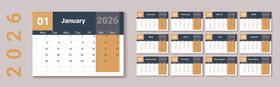 2026年台历模板