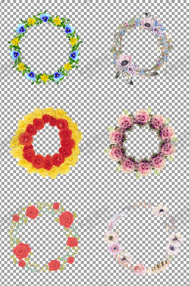 编号：41226009271818327189【酷图网】源文件下载-唯美圆形花卉边框