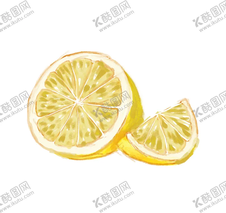 编号：45632009251314488790【酷图网】源文件下载-手绘柠檬片元素