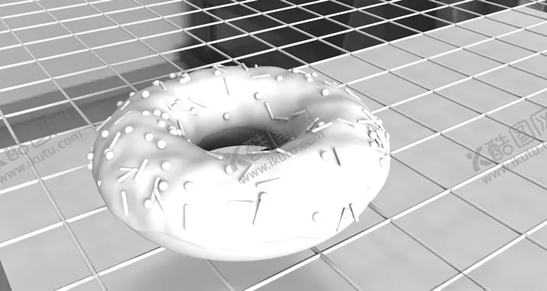 编号：37008605012107484878【酷图网】源文件下载-C4D甜甜圈3D建模白模