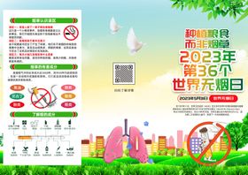 2023年禁止吸烟主题三折页