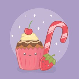 小清新点心卡通图案