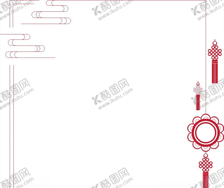 编号：72970506282137075949【酷图网】源文件下载-鼠年中国结祥云边框