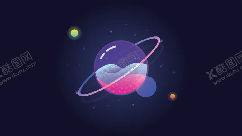 编号：46768507031156457605【酷图网】源文件下载-行星插画