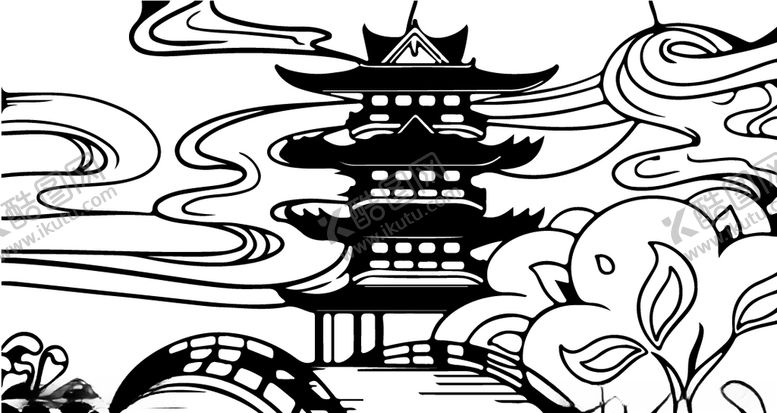编号：27104610250104123100【酷图网】源文件下载-宝塔线稿